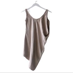 Halston heritage suede asymmetric tank top S